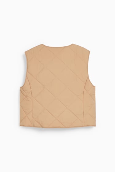 Women - Quilted gilet - recycled - beige