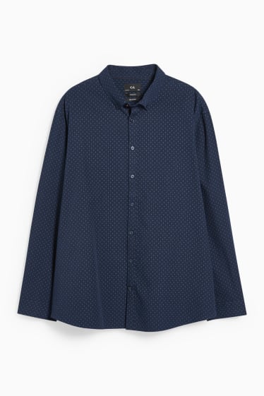 Uomo - Camicia business - regular fit - button down - blu scuro