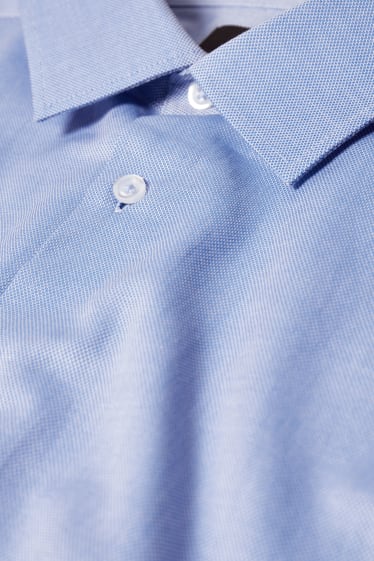 Pánské - Business košile - regular fit - kent - světle modrá