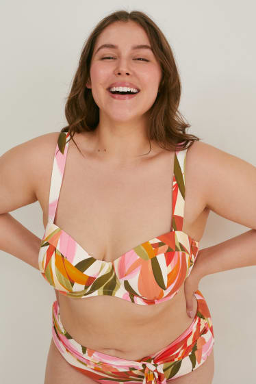 Donna - Reggiseno bikini con ferretti - imbottito - LYCRA® XTRA LIFE™ - arancione