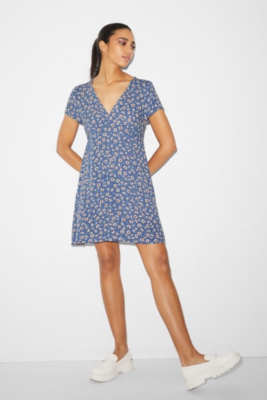 Teens & young adults - CLOCKHOUSE - A-line dress - floral - blue