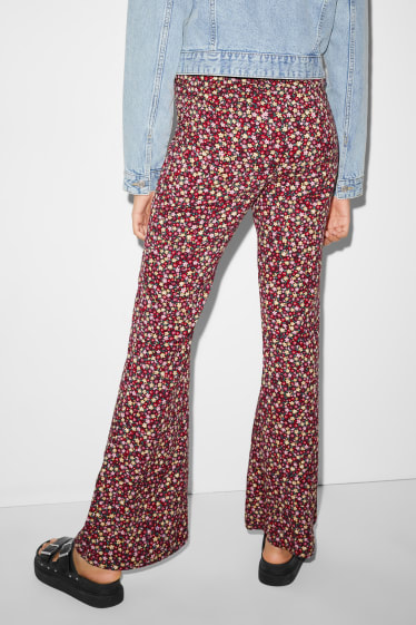 Women - CLOCKHOUSE - cloth trousers - high waist - multicoloured