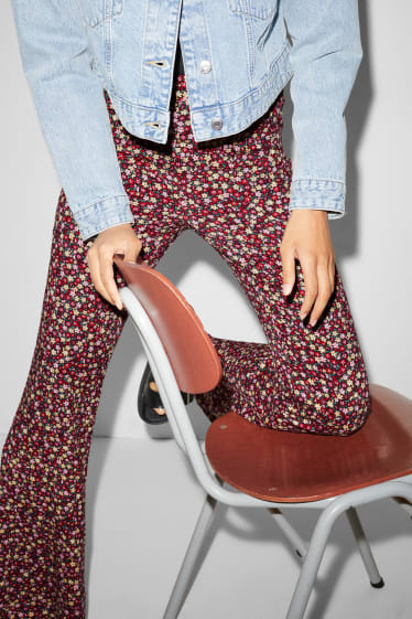 Women - CLOCKHOUSE - cloth trousers - high waist - multicoloured