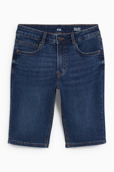 Femmes - Bermuda en jean - mid-waist - LYCRA® - jean bleu