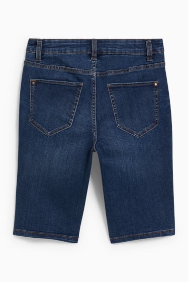 Damen - Jeans-Bermudas - Mid Waist - LYCRA® - jeansblau