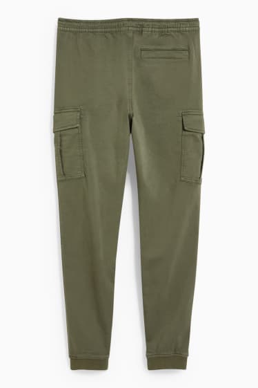 Hommes - CLOCKHOUSE - pantalon cargo - regular fit  - vert foncé