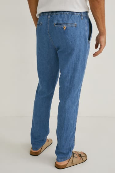 Pánské - Tapered jeans - s konopnými vlákny - džíny - modré