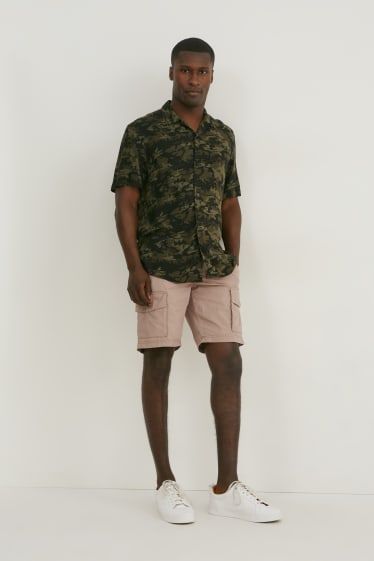 Men - Cargo shorts - light brown