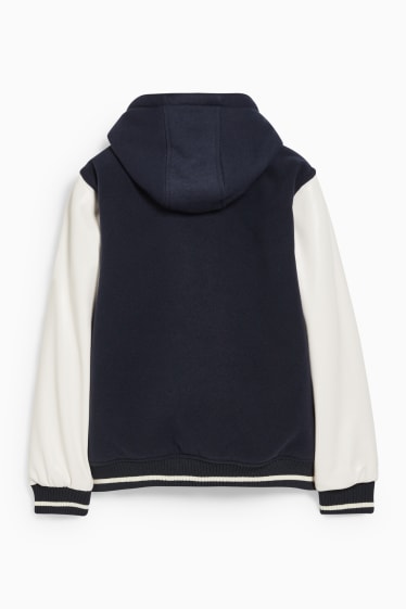 Kinder Buben - Jacke mit Kapuze - 2-in-1-Look - dunkelblau