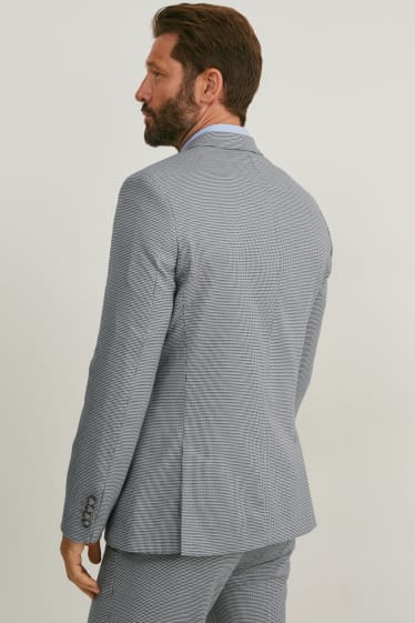 Hommes - Veste de costume - slim fit - LYCRA® - à carreaux - gris chiné