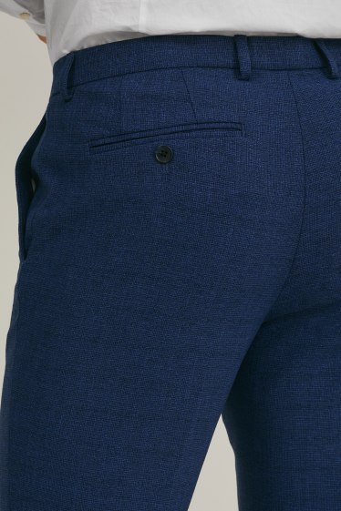 Hommes - Pantalon de costume - coupe slim - Flex - LYCRA® - bleu foncé