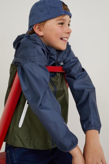 Kinder - Jacke mit Kapuze - dunkelgrün
