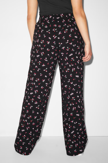 Teens & young adults - CLOCKHOUSE - trousers - high waist - palazzo - black