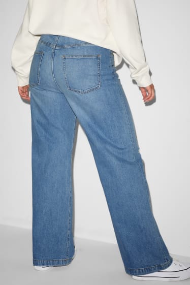Damen - CLOCKHOUSE - Wide Leg Jeans - High Waist - jeansblau