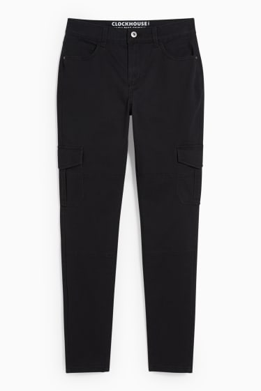 Donna - CLOCKHOUSE - pantaloni cargo - vita alta - skinny fit - nero