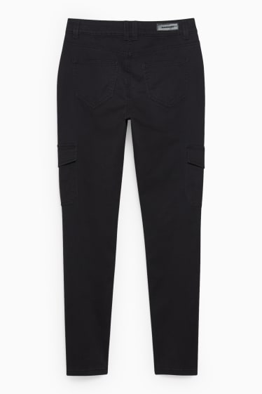 Damen - CLOCKHOUSE - Cargohose - High Waist - Skinny Fit - schwarz