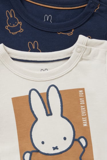 Miminka - Multipack 2 ks - Miffy - tričko s dlouhým rukávem pro miminka - béžová-žíhaná