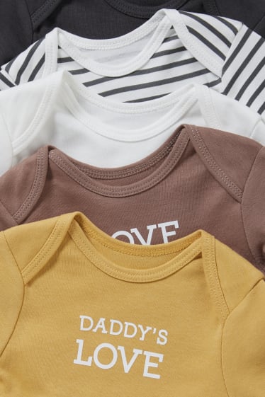 Baby: jongens - Set van 5 - rompertje - bruin