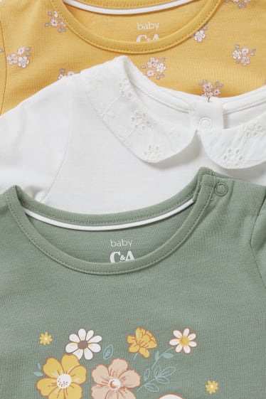 Bebés - Pack de 3 - camisetas de manga larga para bebé - blanco