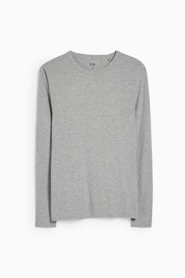 Heren - Longsleeve - grijs-mix