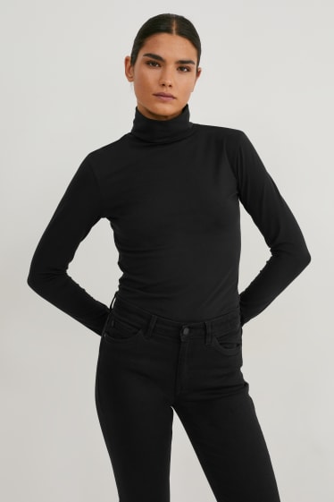 Femei - Multipack 2 buc. - bluză cu guler rulat - negru