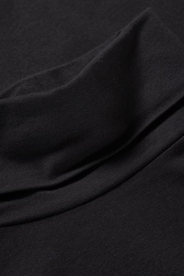 Dames - Set van 2 - shirt met rolkraag - zwart