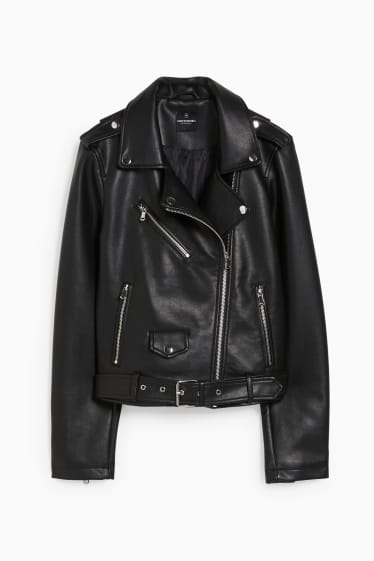 Teens & young adults - CLOCKHOUSE - biker jacket - faux leather - black