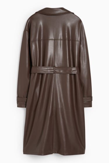 Donna - CLOCKHOUSE - trench - similpelle - marrone scuro