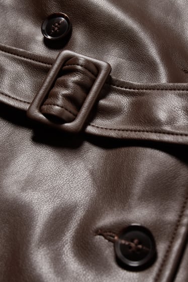 Donna - CLOCKHOUSE - trench - similpelle - marrone scuro