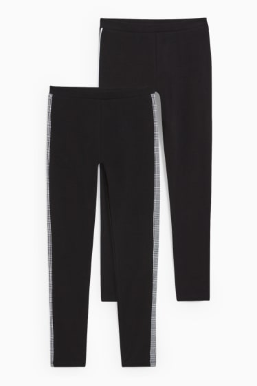 Enfants - Lot de 2 - leggings - noir