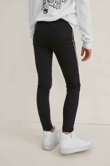 Kinderen - Set van 2 - legging - zwart