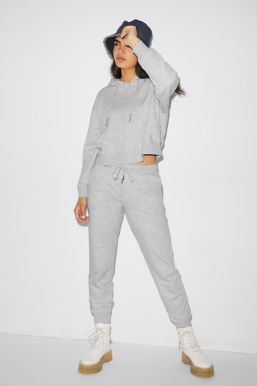 Ados & jeunes adultes - CLOCKHOUSE - pantalon de jogging - gris clair chiné