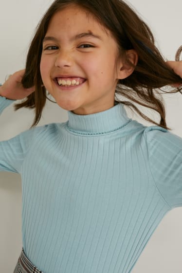 Bambini - Confezione da 3 - maglia con collo a dolcevita - a coste - bianco crema