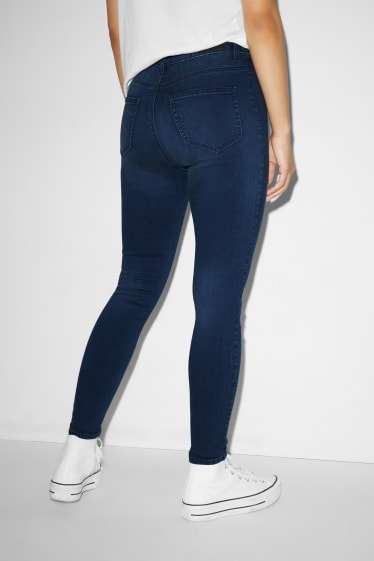Dospívající a mladí - CLOCKHOUSE - super skinny jeans - high waist - džíny - modré
