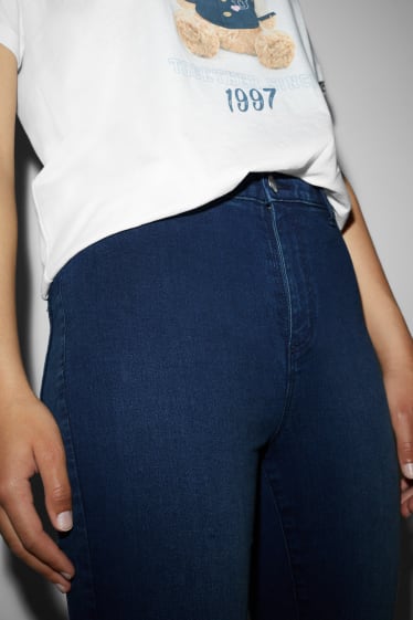 Teens & young adults - CLOCKHOUSE - super skinny jeans - high waist - blue denim