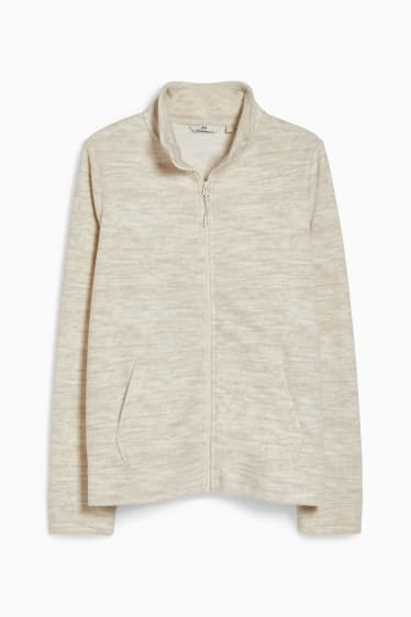 Donna - Giacca di pile - bianco crema