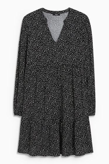 Femmes - Robe - à pois - noir