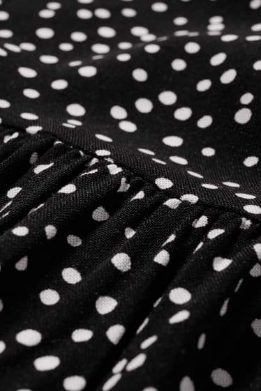 Dámské - Šaty - puntíkované - černá