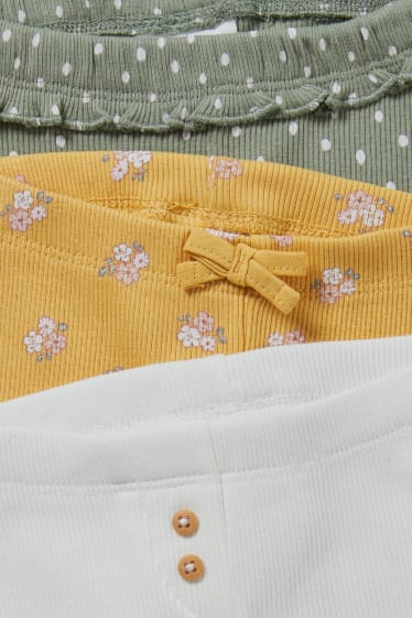 Babies - Multipack of 3 - baby leggings - yellow
