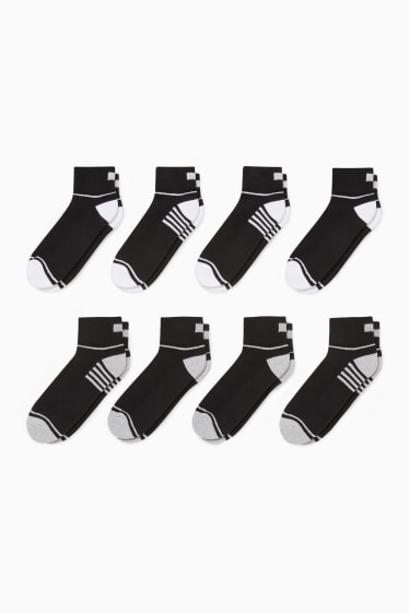 Femei - Multipack 8 perechi - șosete scurte sport - LYCRA® - negru