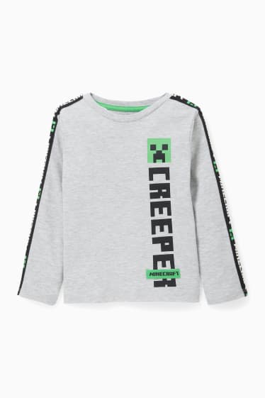 Children - Minecraft - long sleeve top - light gray-melange