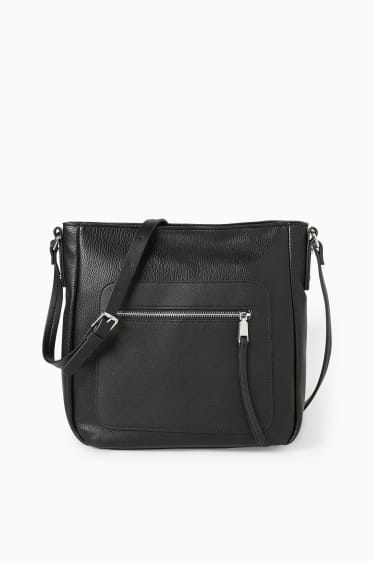 Donna - Borsa a tracolla - similpelle - nero