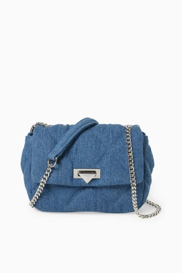 Kobiety - CLOCKHOUSE - mała dżinsowa torebka na ramię - dżins-niebieski