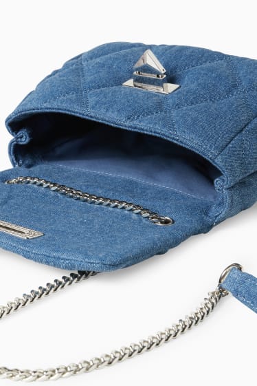 Kobiety - CLOCKHOUSE - mała dżinsowa torebka na ramię - dżins-niebieski
