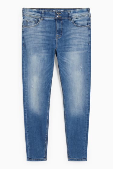 Femmes - CLOCKHOUSE - skinny jean - mid waist - effet push-up - jean bleu