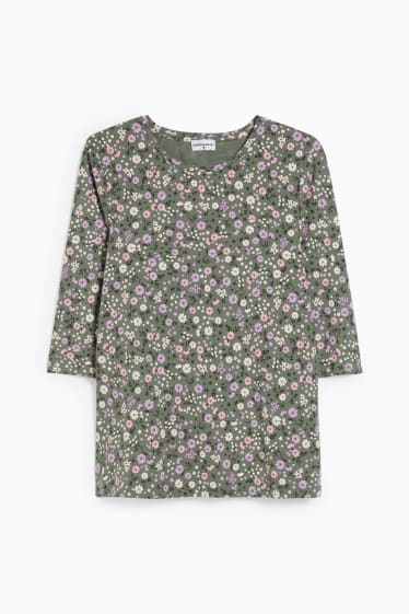 Teens & young adults - CLOCKHOUSE - long sleeve top - floral - green