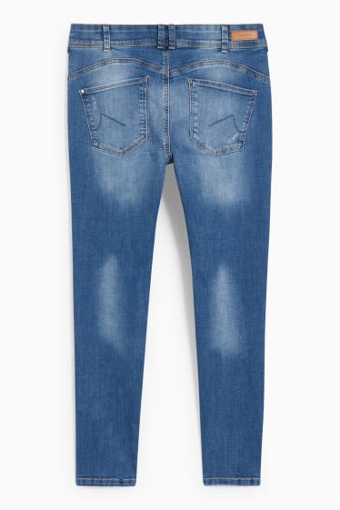 Femmes - CLOCKHOUSE - skinny jean - mid waist - effet push-up - jean bleu