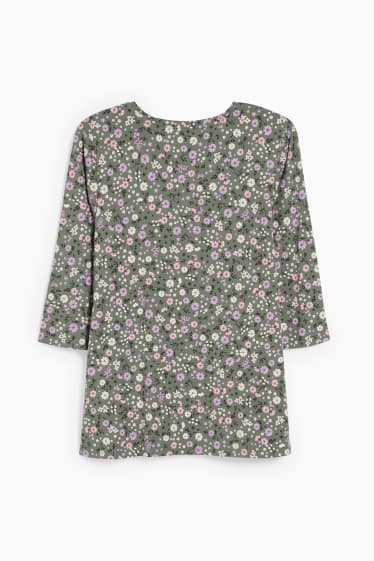 Teens & young adults - CLOCKHOUSE - long sleeve top - floral - green