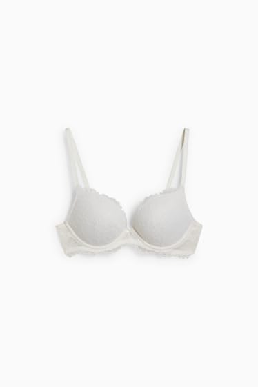 Women - Underwire bra - PLUNGE - push-up - padded - cremewhite