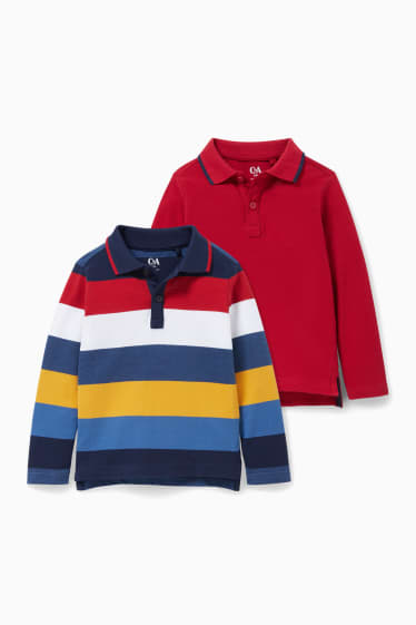 Children - Multipack of 2 - polo shirt - red